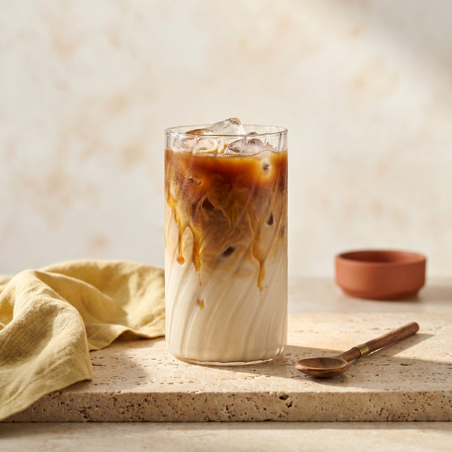 Iced Caramel Mushroom Latte